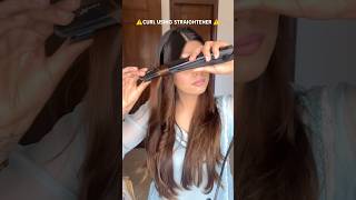 How to curl using straightener curlyhair hairstyle hairstyles contentcreator youtubeshorts [upl. by Dacy]