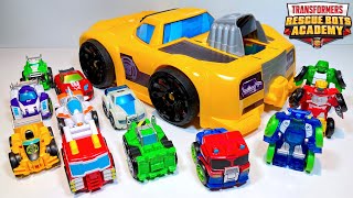 Transformers Rescue Bots Academy Giant Bumblebee Track Tower Holds up to 10 Flip Racers [upl. by Oelgnaed799]