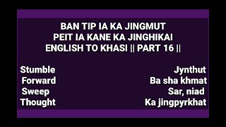 BAN TIP IA KA JINGMUT JONG KINE KI KYNTIEN PART 16  ENGLISH TO KHASI  MUST WATCH [upl. by Aranat]