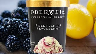 Oberweis Sweet Lemon Blackberry Ice Cream Tasting [upl. by Piane441]