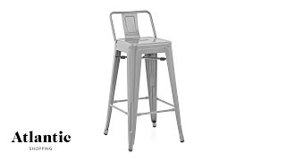 Replica Tolix With Back Bar Stool [upl. by Verine]