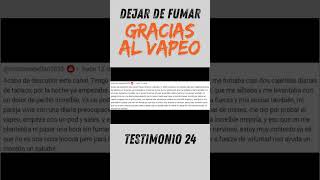 Dejar de fumar  Vapear para dejar de fumar  Testimonio 24 shorts vapeadores vapeo [upl. by Dnanidref]