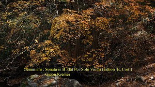 Geminiani  Sonata in B Flat For Solo Violin [upl. by Stanly]