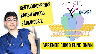 Benzodiacepinas Barbitúricos y Agonistas BZ1 Mecanismo de acción  Explicación sencilla [upl. by Kcor]