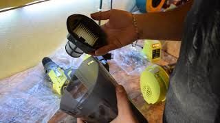 Ryobi one 18 Volt R18HV0 and R18DD3 set unboxing drill and hand vacuum cleaner [upl. by Oilasor349]