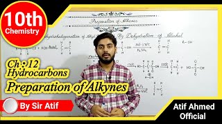 preparation of Alkynes class 10  dehydration of alcohols  By dehydrohalogenation of alkyl halide [upl. by Htedirem]