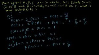 Summation of Probabilities Three horses example  نظرية الاحتمالات [upl. by Drida]