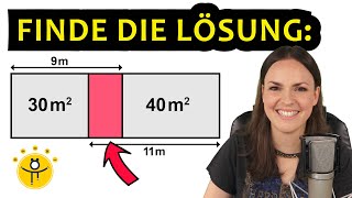 Mathe RÄTSEL Geometrie – Wie groß ist der Flächeninhalt [upl. by Yenaj]