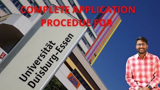 Complete application process for DuisburgEssen [upl. by Gensler435]