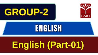 English  English Part1  TGPSC Group 2  TSAT [upl. by Yleme921]