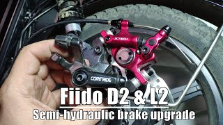 Fiido D2 D3 L2 L3 D4s M1 amp ADO A20 A20F A16 Semihydraulic Brake Upgrade Xtech Zoom [upl. by Ahcilef132]