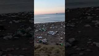 The day after a festival dedicated to ecology and conservation on La Malagueta beach in MalagaSpain [upl. by Ahseined]