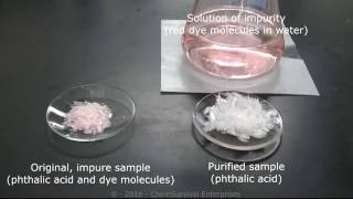 A short recrystallization demonstration phthalic acid [upl. by Sirrot]