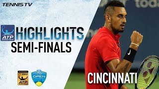 Highlights Kyrgios Dimitrov Reach Masters 1000 Final In Cincinnati 2017 [upl. by Llerrehs]