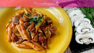 PASTA ALLA BOSCAIOLA  La ricetta deliziosa SENZA PANNA 😋 [upl. by Pren]