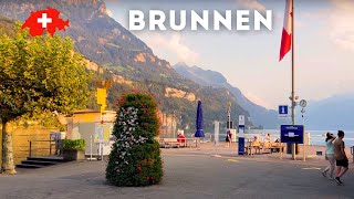 The Most Beautiful Town in Switzerland 🇨🇭 Brunnen Switzerland  Walking tour 4K [upl. by Fay]