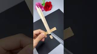 Use the used popsicle sticks to make tweezers super practical handmade DIY parentchild handmad [upl. by Walling]