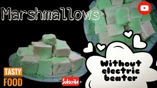 Marshmallow recipe in tamil  Easy method to make marshmallow at home No Electric beater TastyFood [upl. by Peonir]