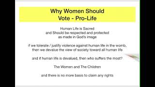 WHY ALL WOMEN SHOULD VOTE PROLIFE [upl. by Yelyr]