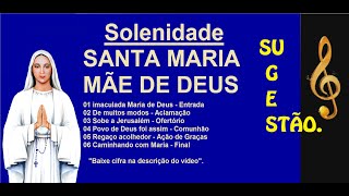 Sugestão de Cantos para Missa Solenidade Santa Maria Mãe de Deus Rosemar Lima 01012024 [upl. by Attenol]