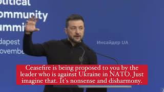 President Zelensky talks about Viktor Orban at the European Political Community Summit in Budapest [upl. by Paderna394]