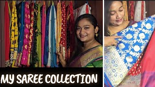 My saree collection 😍  banarasi and weeding sarees  vlogify munai [upl. by Siwel322]