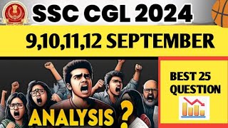 SSC CGL EXAM SAMPLE PAPER FOR ALL SHIFT UPTO 26 SEPTEMBER [upl. by Barker]