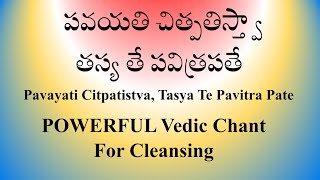 తస్య తే పవిత్ర పతే  Tasya te pavitra Pate  Telugu script  Yajur Veda  Ghana Patha  K Suresh [upl. by Till]