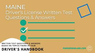 Maine BMV Written Test Questions amp Answers for Real the ME Drivers License Exam [upl. by Luce237]