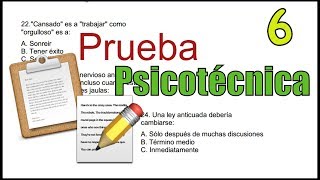 ✅ PRUEBA PSICOTÉCNICA  Ejemplo 06  personalidad razonamiento 🔴 [upl. by Oner426]