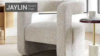 Jaylin Upholstered Chenille Accent Chair [upl. by Polash]