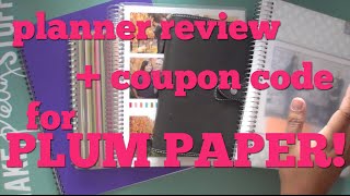 planner review  coupon code for PLUM PAPER [upl. by Dacy]