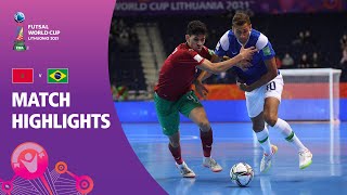 Morocco v Brazil  FIFA Futsal World Cup 2021  Match Highlights [upl. by Wilkins]