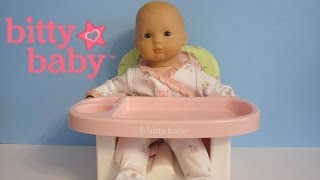 Bitty Baby Floral Feeding Chair American Girl Doll Unboxing [upl. by Tsenre377]