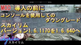 スカイリム161170を16640へコンソールを使用してのダウングレード方法 [upl. by Chadabe]