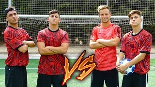 RAKITIC amp MINIBUYER vs ROBERT PG amp XBUYER ¡MINIJUEGOS DE FÚTBOL REAL [upl. by Quince113]