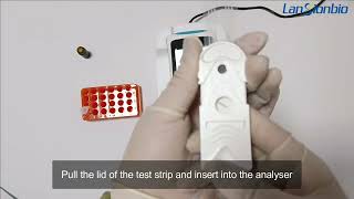 Lansionbio APTT Coagulation Analyzer Test Strip Electrochemistry Operation Video [upl. by Ennayehc]