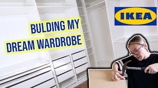 BUILDING MY NEW WARDROBE IKEA PAX CLOSET  Mike and Yes [upl. by Pol]