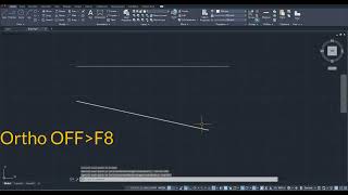 AutoCAD Ortho Mode ON  OFF [upl. by Newnorb]