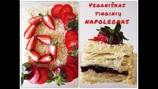 receptas  Tinginių tortas Napoleonas  Vegan Pipiras [upl. by Ahen328]