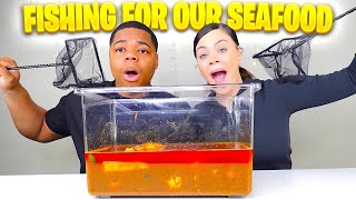 SEAFOOD BOIL FISHING CHALLENGE MUKBANG [upl. by Otipaga]