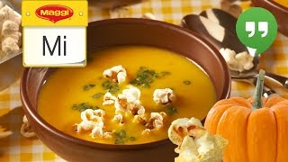 Kürbissuppe mit Popcorn  MAGGI Mittwoch Hangout [upl. by Suivatco456]