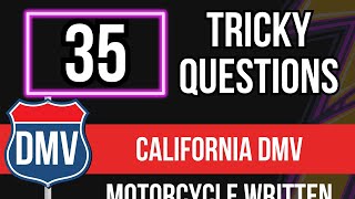 California DMV Motorcycle Written Test 2024 35 Tricky Questions [upl. by Corydon]