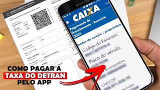 COMO PAGAR O LICENCIAMENTO PELO APP DA CAIXA  COMO PAGAR PELO CELULAR O CRLV DOCUMENTO DO VEÍCULO [upl. by Nyltyak]