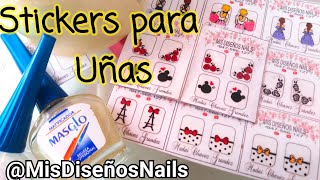 Stickers para uñas paso a paso 💅 adhesivos artesanales 💅🎨🖌️ [upl. by Seuqram]