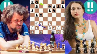 Mistake chess game 244 Magnus Carlsen vs Alexandra Kosteniuk [upl. by Alledi481]