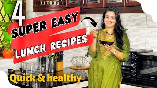 4 super easy lunch box recipes4 tiffin box recipesQuick and healthy lunch recipeskids lunch box [upl. by Werbel482]