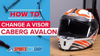 How to change a visor Caberg Avalon motorcycle helmet [upl. by Llerrat]