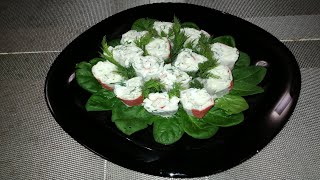 Крабовые палочки фаршированные сыром и яйцом Праздничная закуска [upl. by Hakceber554]