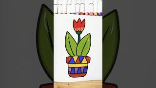 Stop and color 🔥 flowers coloring vibrant colorful plants easy satisfying [upl. by Llirpa169]